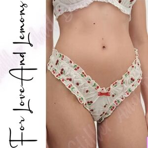 For Love And Lemons Beaded Cherry Thong Panty